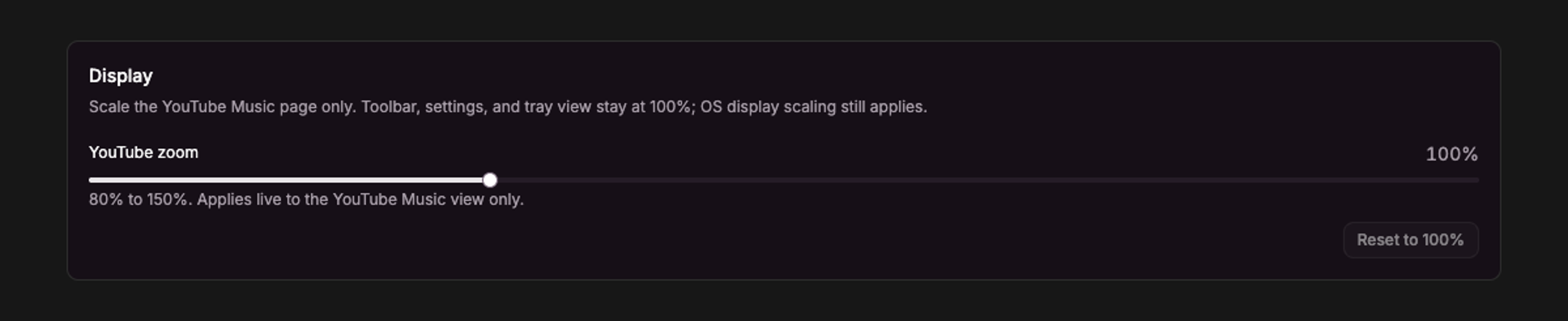 Display settings