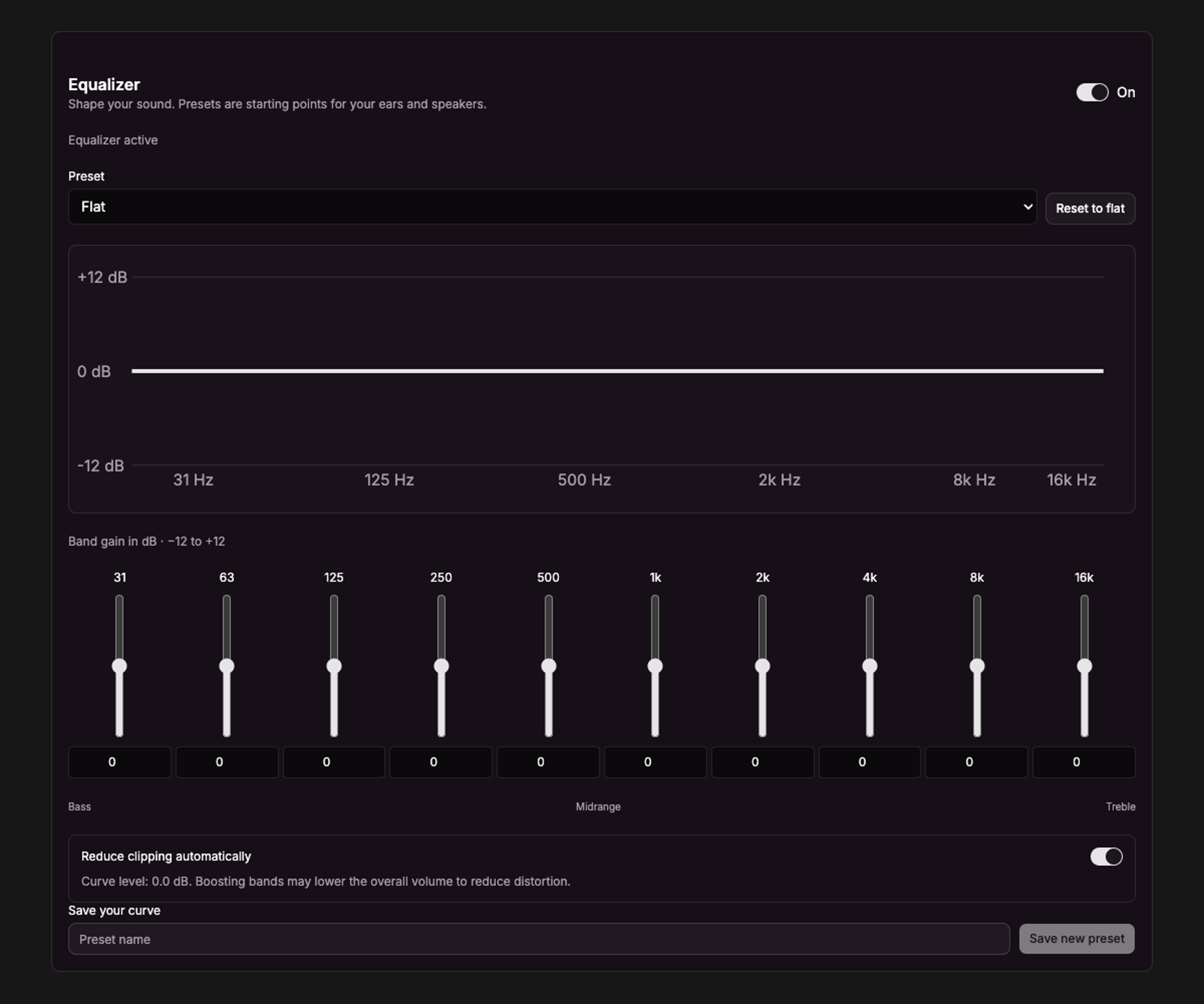 Ten-band equalizer